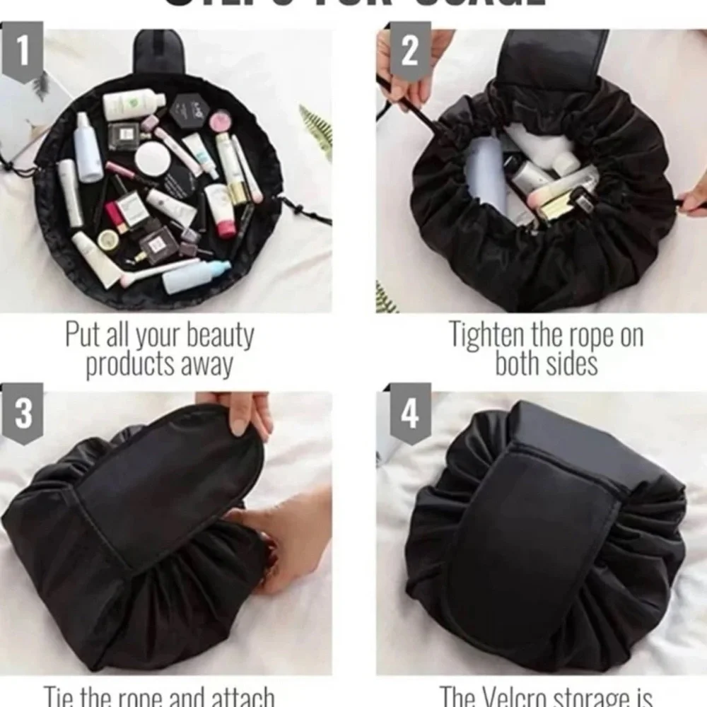 Black Drawstring Women's Bag